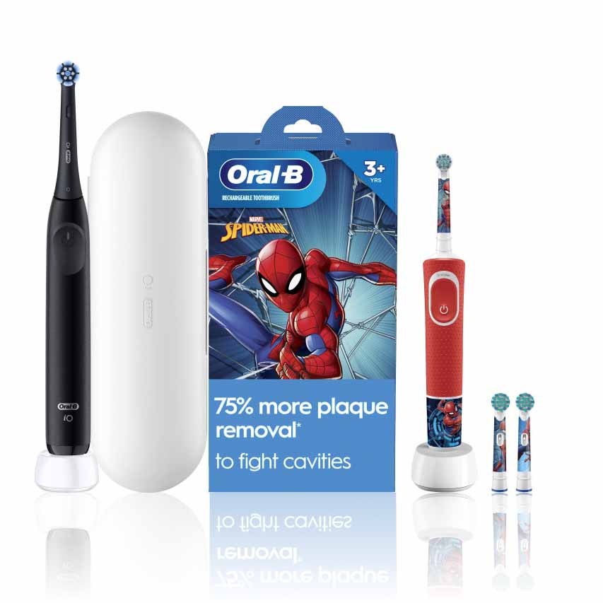 Oral-B Family Pack featuring iO2 + Spiderman