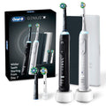 Oral-B Genius X Rechargeable Electric Toothbrush Twin Pack, Black and White