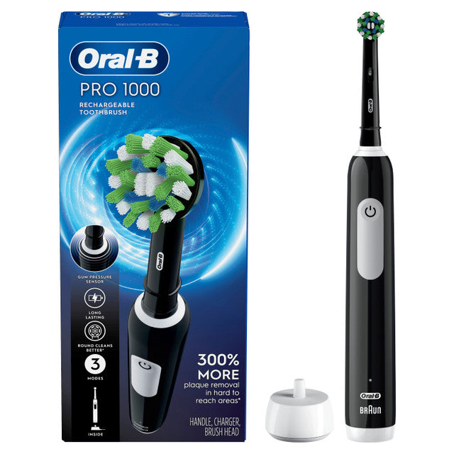 Pro 1000 Rechargeable Electric Toothbrush Twin Pack, Turquoise